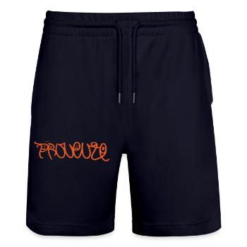 Provence Souvenir - Stanley/Stella Unisex Bio Joggingshorts Trainer  - Dark navy - Vorne - Nik (191cm) & Marisol (170cm)