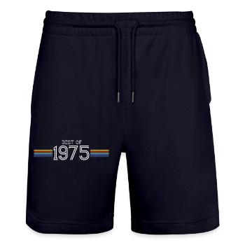 Best Of 1975 T-Shirt Cadeau Humour - Short de jogging bio TRAINER Stanley/Stella unisexe - marine foncé - Devant - Nik (191cm) & Marisol (170cm)