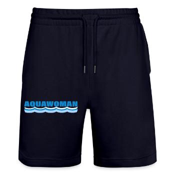 AQUAWOMAN - Short de jogging bio TRAINER Stanley/Stella unisexe - marine foncé - Devant - Nik (191cm) & Marisol (170cm)
