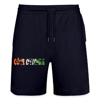 Elfenbeinküste - Stanley/Stella Unisex Bio Joggingshorts Trainer  - Dark navy - Vorne - Nik (191cm) & Marisol (170cm)