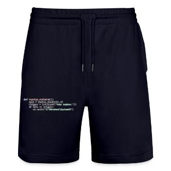 Python Russisches Roulette - Stanley/Stella Unisex Bio Joggingshorts Trainer  - Dark navy - Vorne - Nik (191cm) & Marisol (170cm)