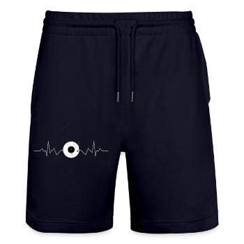 Vinyle - Short de jogging bio TRAINER Stanley/Stella unisexe - marine foncé - Devant - Nik (191cm) & Marisol (170cm)