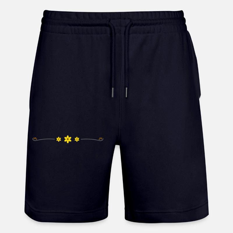 vrille de fleur - Short de jogging bio TRAINER Stanley/Stella unisexe - marine foncé