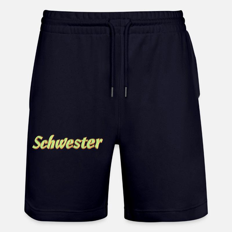 Kosename Schwester 3D Style - Stanley/Stella Unisex Bio Joggingshorts Trainer  - Dark navy