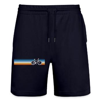 Rétro Vélo Motif Fondu - Short de jogging bio TRAINER Stanley/Stella unisexe - marine foncé - Devant - Nik (191cm) & Marisol (170cm)