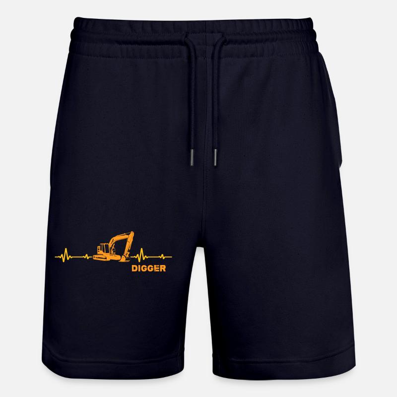 Baggerfahrer digger-memes baggern Bagger - Stanley/Stella Unisex Bio Joggingshorts Trainer  - Dark navy
