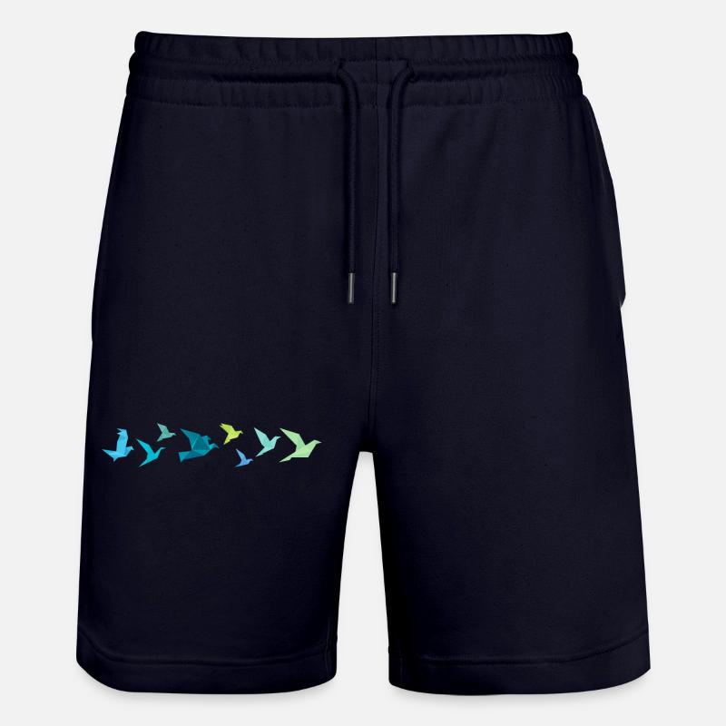 Migration des oiseaux origami - Short de jogging bio TRAINER Stanley/Stella unisexe - marine foncé