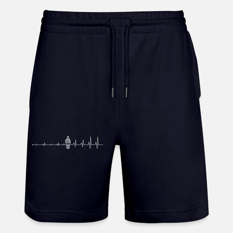 Heartbeat Crème glacée amour - Short de jogging bio TRAINER Stanley/Stella unisexe - marine foncé