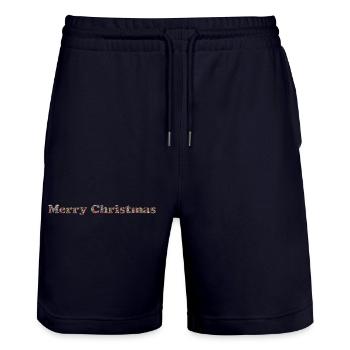 Merry Christmas - Stanley/Stella Unisex Bio Joggingshorts Trainer  - Dark navy - Vorne - Nik (191cm) & Marisol (170cm)