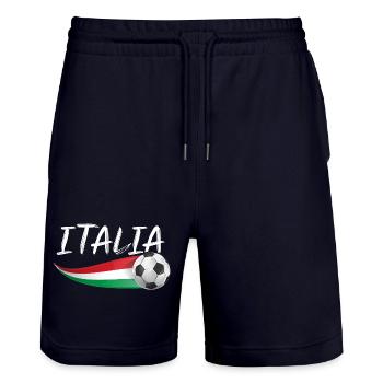 Italia Italian Italian Italy - Stanley/Stella Trainer Unisex Organic Jogging Shorts - dark navy - Front - Nik (191cm) & Marisol (170cm)