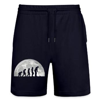 Golfspieler Evolution Golf - Stanley/Stella Unisex Bio Joggingshorts Trainer  - Dark navy - Vorne - Nik (191cm) & Marisol (170cm)