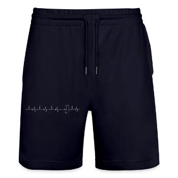 Heartbeat finlande cartes - Short de jogging bio TRAINER Stanley/Stella unisexe - marine foncé - Devant - Nik (191cm) & Marisol (170cm)