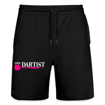 Dart Dart Dart Legend 180 - Stanley/Stella Trainer Unisex Organic Jogging Shorts - black - Front - Nik (191cm) & Marisol (170cm)