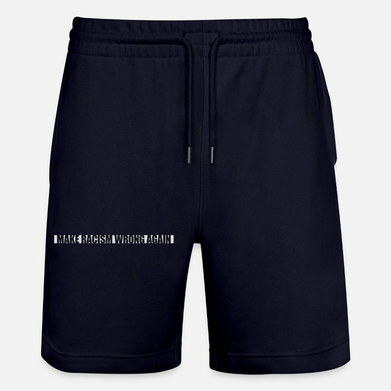 make racism wrong again - Stanley/Stella Unisex Bio Joggingshorts Trainer  - Dark navy