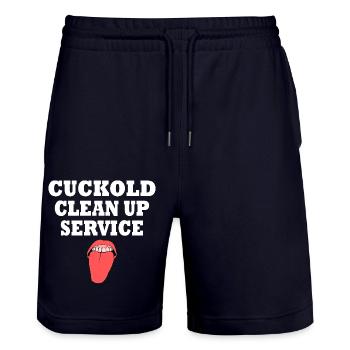 Cuckold cleanup service - Stanley/Stella Unisex Bio Joggingshorts Trainer  - Dark navy - Vorne - Nik (191cm) & Marisol (170cm)