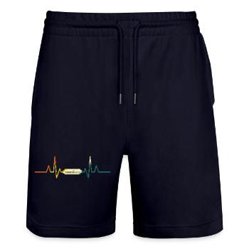 Harmonika Herzschlag Mundharmonika - Stanley/Stella Unisex Bio Joggingshorts Trainer  - Dark navy - Vorne - Nik (191cm) & Marisol (170cm)