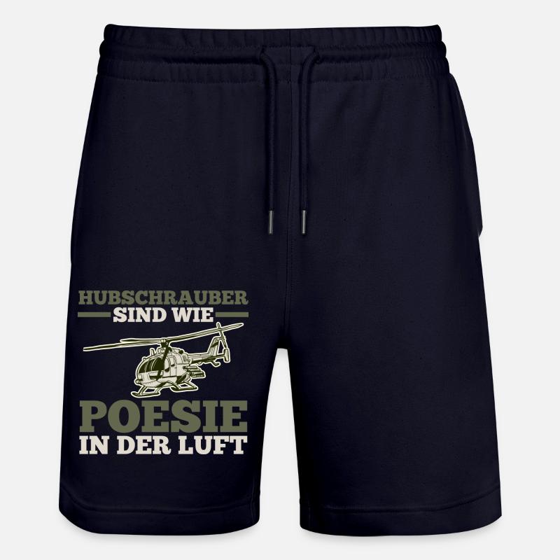 Pilot Helikopter Hubschrauber - Stanley/Stella Unisex Bio Joggingshorts Trainer - Dark navy