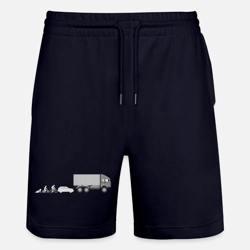 Evolution Container Truck Driver - Stanley/Stella Trainer Unisex Organic Jogging Shorts - dark navy