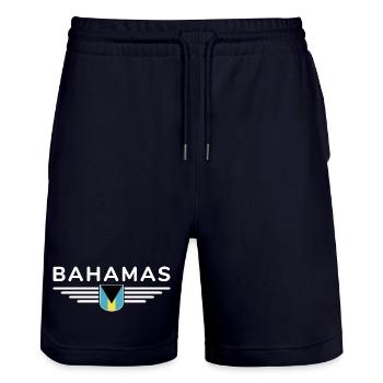 Fans des Bahamas : Design tropical - Short de jogging bio TRAINER Stanley/Stella unisexe - marine foncé - Devant - Nik (191cm) & Marisol (170cm)
