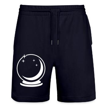 Glaskugel - Stanley/Stella Unisex Bio Joggingshorts Trainer  - Dark navy - Vorne - Nik (191cm) & Marisol (170cm)