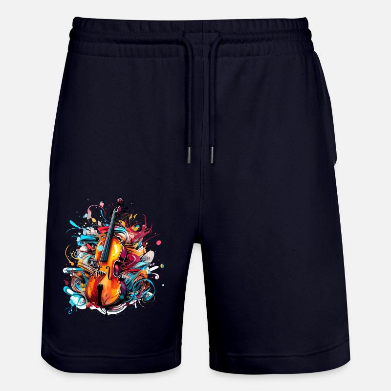 Style graffiti de violon - Short de jogging bio TRAINER Stanley/Stella unisexe - marine foncé