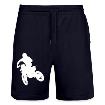 motocross - Stanley/Stella Unisex Bio Joggingshorts Trainer  - Dark navy - Vorne - Nik (191cm) & Marisol (170cm)