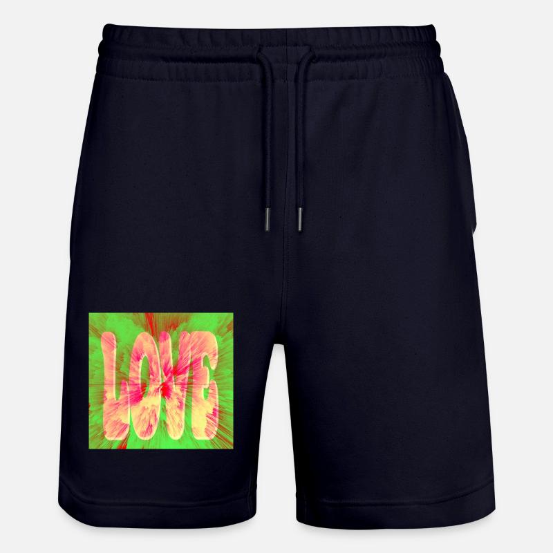 J’adore le tie dye néon - Short de jogging bio TRAINER Stanley/Stella unisexe - marine foncé
