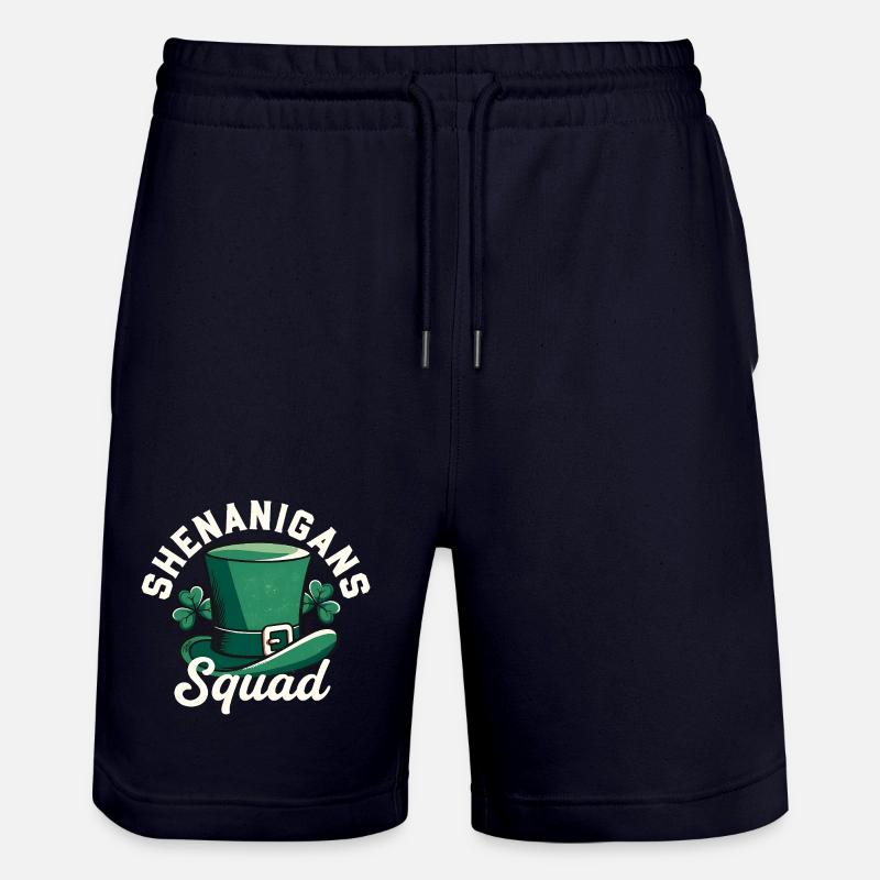 Shenanigans Squad Leprechaun-Hut - Stanley/Stella Unisex Bio Joggingshorts Trainer  - Dark navy