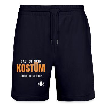 Das ist mein Kostüm Halloween Spruch Gruselig - Stanley/Stella Unisex Bio Joggingshorts Trainer  - Dark navy - Vorne - Nik (191cm) & Marisol (170cm)