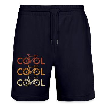 cool bike cyclists sport bikes cool bikes - Stanley/Stella Unisex Bio Joggingshorts Trainer  - Dark navy - Vorne - Nik (191cm) & Marisol (170cm)