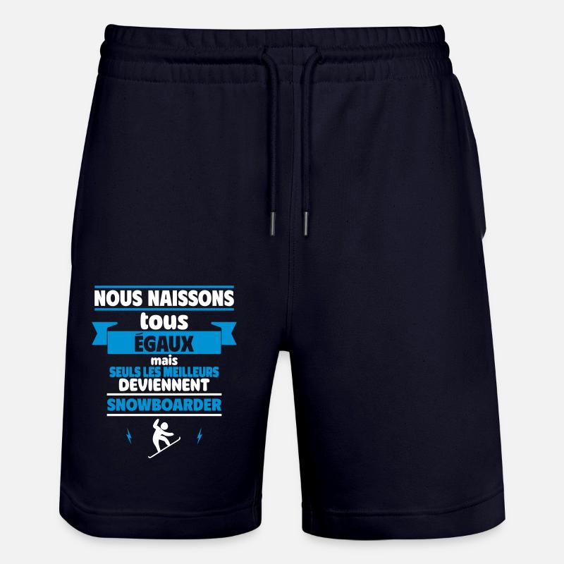 Seuls les meilleurs deviennent snowboarder - Short de jogging bio TRAINER Stanley/Stella unisexe - marine foncé