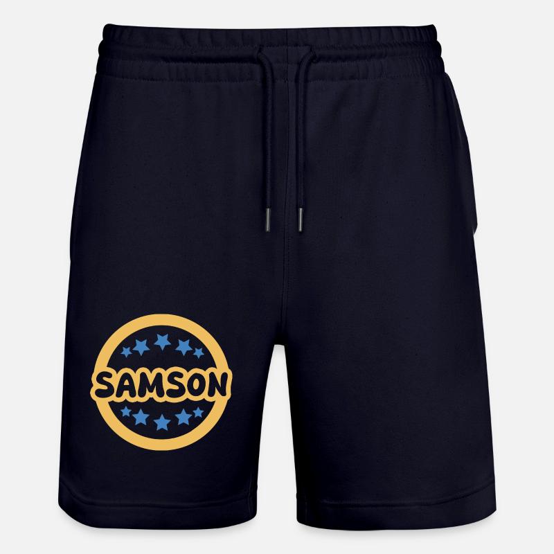 Lettrage Galactic Sampson pour Samson - Short de jogging bio TRAINER Stanley/Stella unisexe - marine foncé