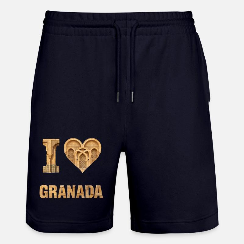 J’aime Granada – Cœur de l’Architecture - Short de jogging bio TRAINER Stanley/Stella unisexe - marine foncé