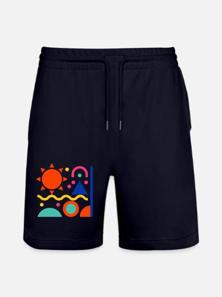 Bunte Formen - Stanley/Stella Unisex Bio Joggingshorts Trainer  - Dark navy
