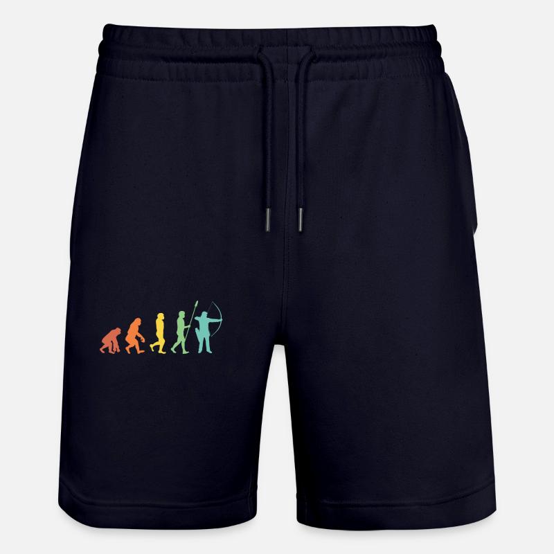 Evolution Bogenschießen Bogenschütze Pfeil Bogen - Stanley/Stella Unisex Bio Joggingshorts Trainer  - Dark navy