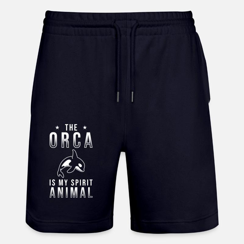 Orca Killerwal Spirit Animal - Short de jogging bio TRAINER Stanley/Stella unisexe - marine foncé
