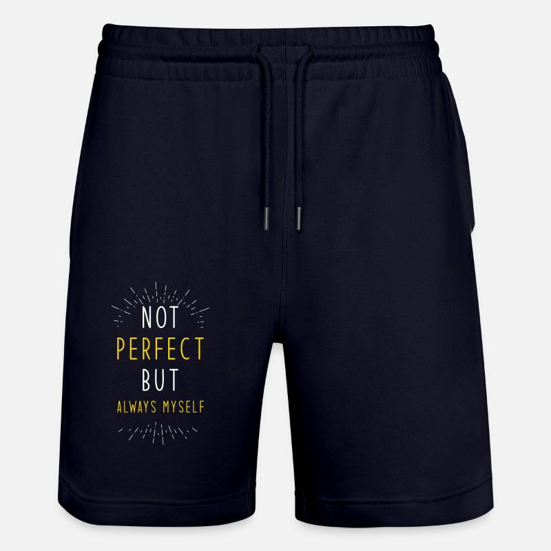 Glücklich Spruch - Stanley/Stella Unisex Bio Joggingshorts Trainer - Dark navy
