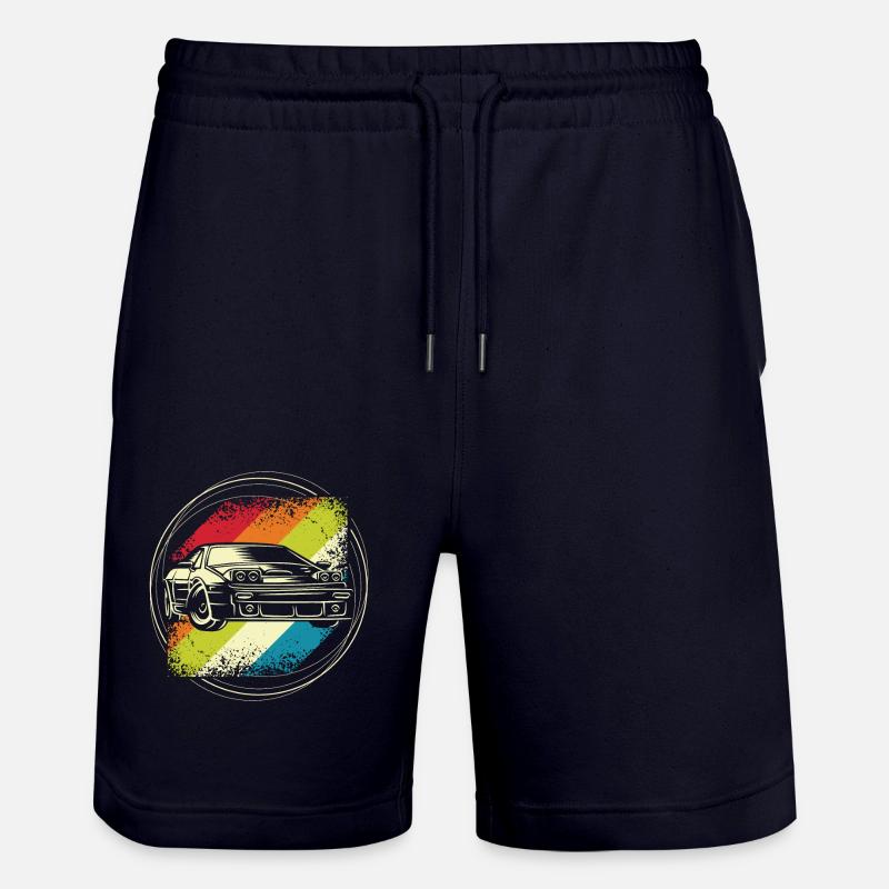 Rallye auto retro - Short de jogging bio TRAINER Stanley/Stella unisexe - marine foncé