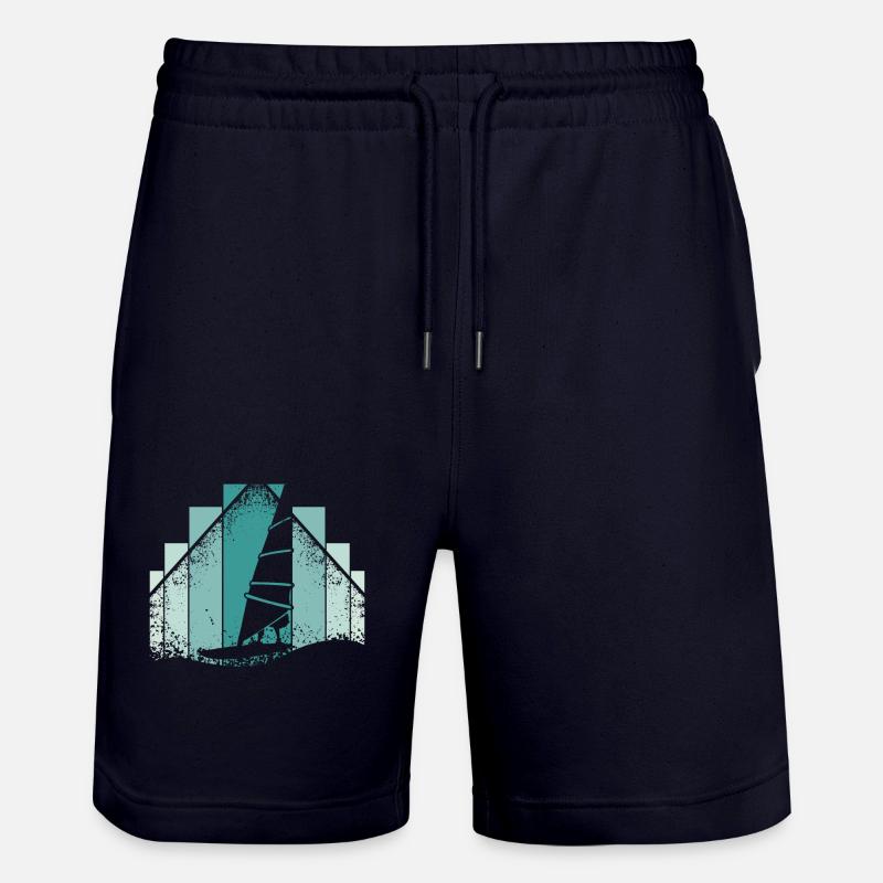 Windsurfing Retro - Stanley/Stella Unisex Bio Joggingshorts Trainer  - Dark navy