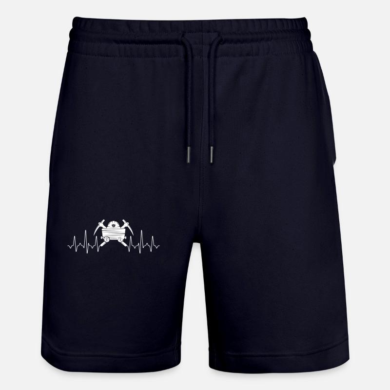 Les mines rythmes cardiaques - Short de jogging bio TRAINER Stanley/Stella unisexe - marine foncé