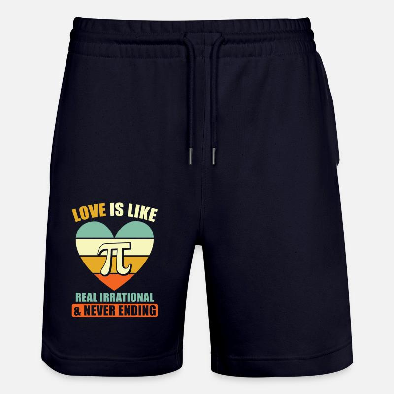 Pi Mathe Spruch - Stanley/Stella Unisex Bio Joggingshorts Trainer  - Dark navy