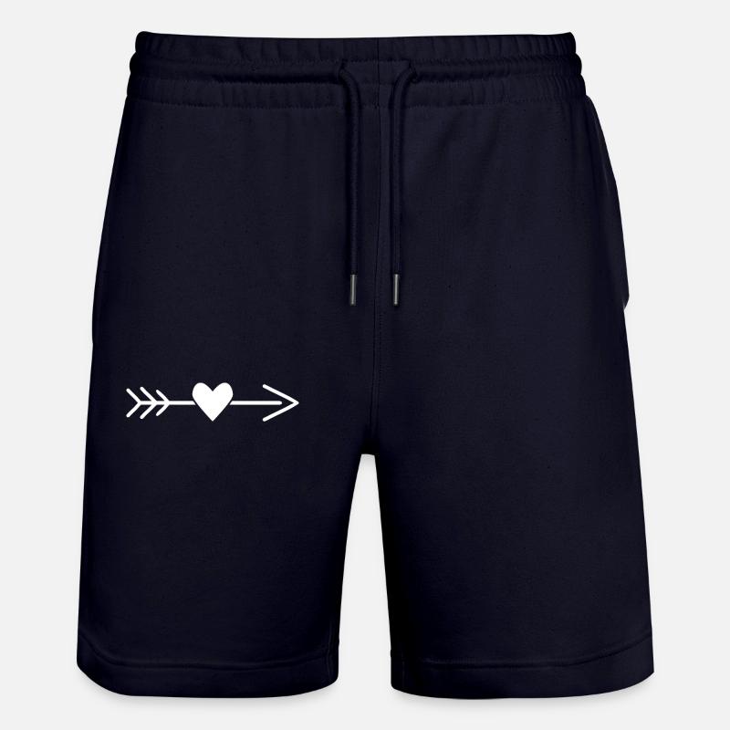 Flèche de cœur - Short de jogging bio TRAINER Stanley/Stella unisexe - marine foncé
