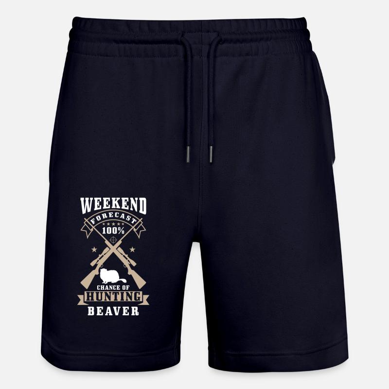 Bieber Jäger disant - Short de jogging bio TRAINER Stanley/Stella unisexe - marine foncé