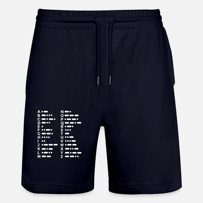 Morse Alphabet - Short de jogging bio TRAINER Stanley/Stella unisexe - marine foncé