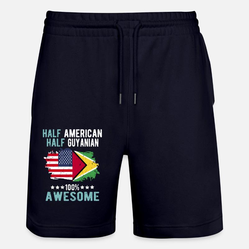 Moitié Américain Moitié Guyanais - Short de jogging bio TRAINER Stanley/Stella unisexe - marine foncé
