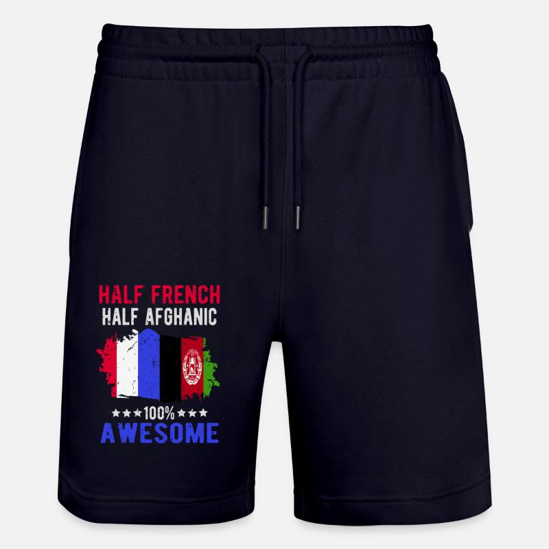 Moitié Français moitié afghan - Short de jogging bio TRAINER Stanley/Stella unisexe - marine foncé