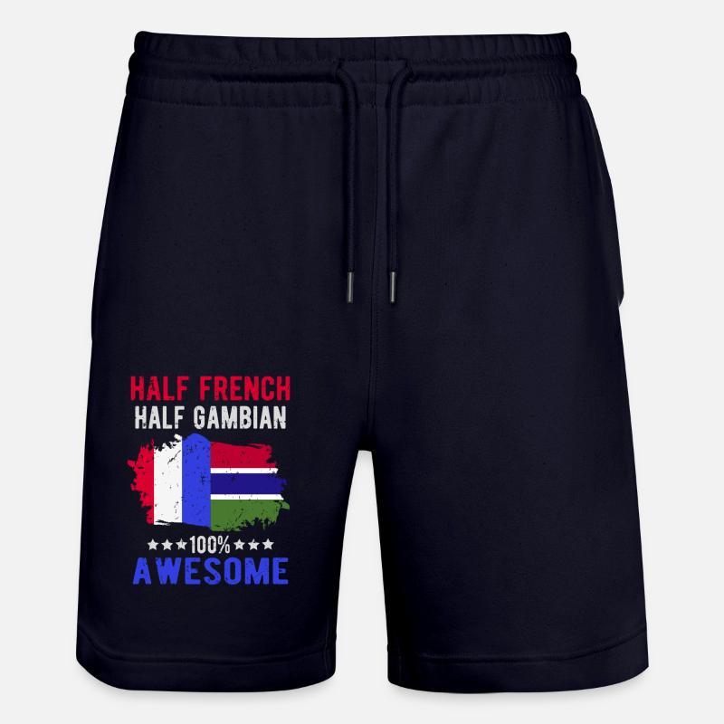 Moitié Français moitié gambien - Short de jogging bio TRAINER Stanley/Stella unisexe - marine foncé