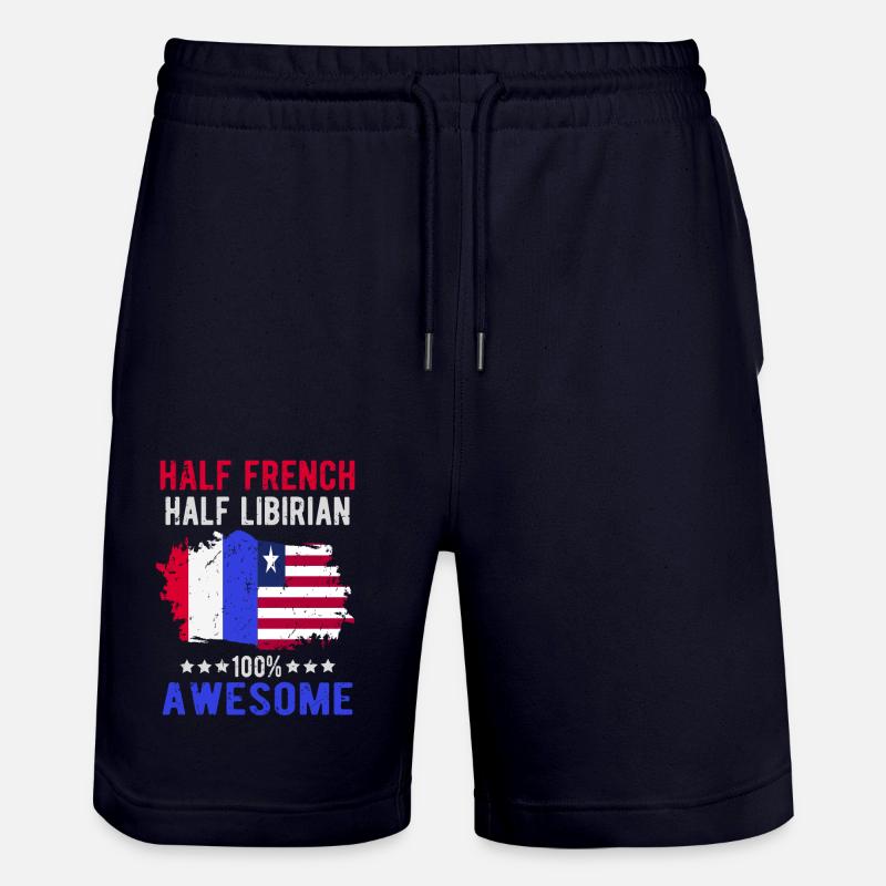 Moitié Français moitié libyen - Short de jogging bio TRAINER Stanley/Stella unisexe - marine foncé