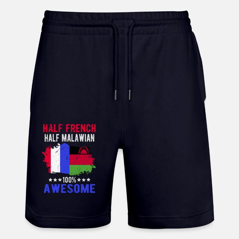 Moitié Français moitié Malawi - Short de jogging bio TRAINER Stanley/Stella unisexe - marine foncé