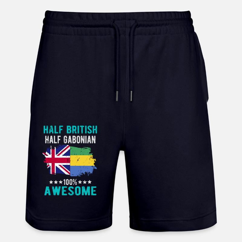 Halb Brite Halb Gabuner - Stanley/Stella Unisex Bio Joggingshorts Trainer  - Dark navy